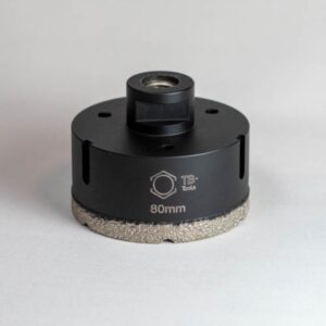 Profi Diamantbohrkrone 80mm M14 SilverCut für hartes Feinsteinzeug