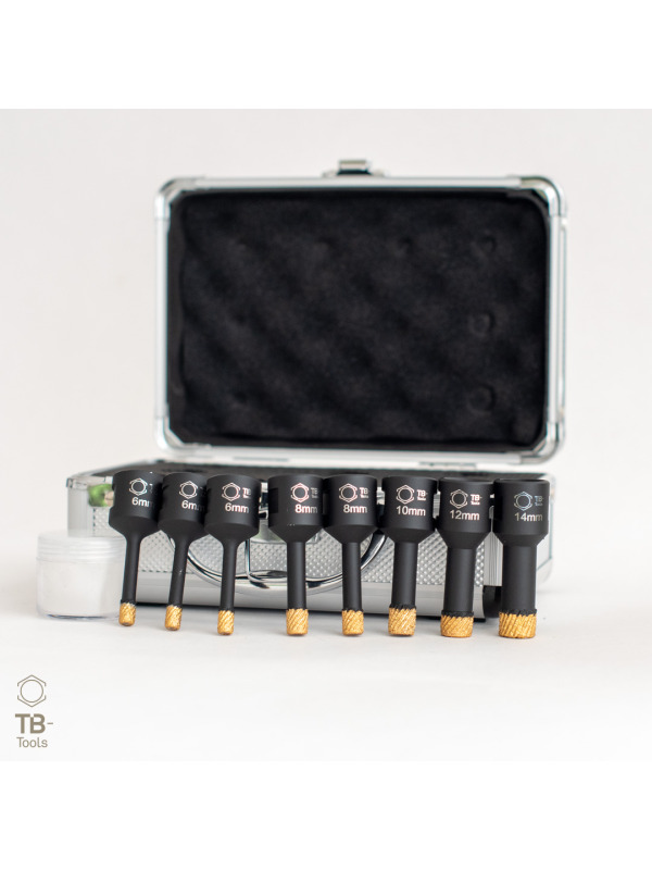 GoldCut Diamantbohrer Set M14 (6-14mm) Sanitär inkl. Koffer – Bild 2