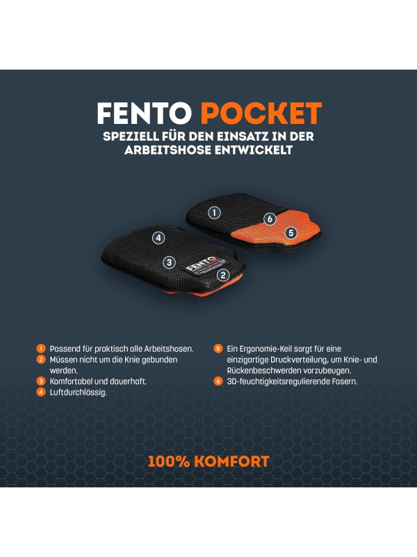 FENTO POCKET Kniekissen für Arbeitshosen (früher Fento 100) – Bild 4