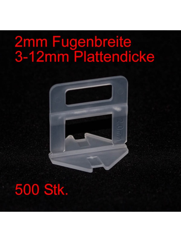 Fliesen Nivelliersystem: Standard Zuglaschen 2.0 mm (500 Stk.)