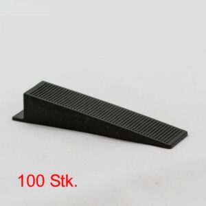 Fliesen Nivelliersystem: Profi Keile für empfindliche Platten (Schwarz) – 100 Stk.