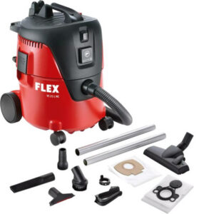 FLEX VC 21 L MC Nass-Trockensauger Set (20L, inkl. Reinigungsset & Vlies-Säcke)