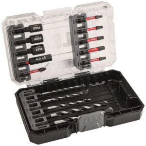 FLEX DB 15 Bit- und Bohrer-Set 15-teilig (STACK PACK kompatibel)