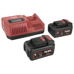 FLEX P-Set 55 R Akku-Starter-Set (2x 5.0 Ah + Schnellladegerät)