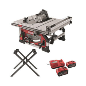 FLEX TS 92 18-EC Set Akku-Tischkreissäge 18V (inkl. 2x 8.0 Ah Akkus & Untergestell)