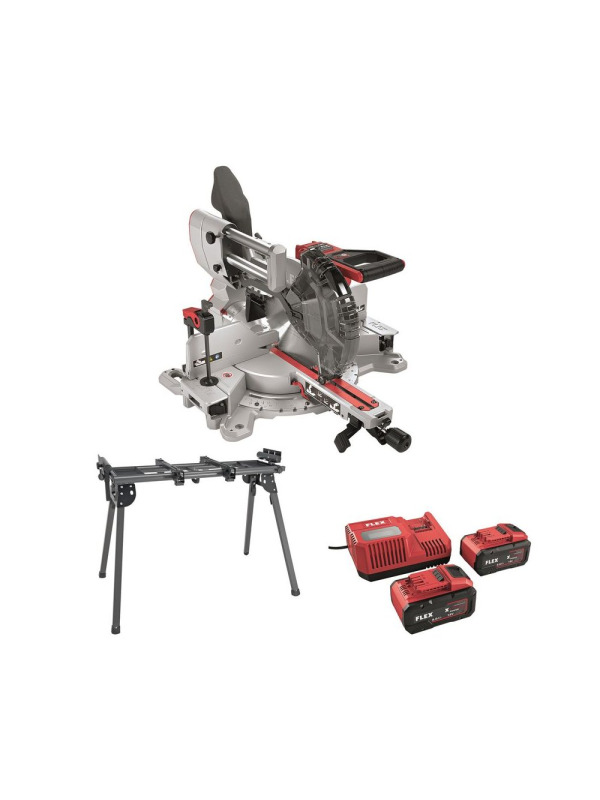 FLEX SMS 305 18-EC Set Akku-Kapp- und Gehrungssäge 18V (inkl. Akkus & Gestell)