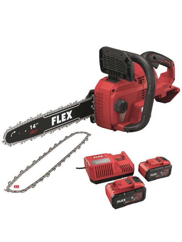 FLEX GCS 35 2x18-EC Set Akku-Kettensäge 2x18V (inkl. Akkus & Lader)