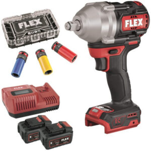 FLEX IW 1/2" 750 18-EC Set Akku-Schlagschrauber (inkl. Akkus & Nüsse)