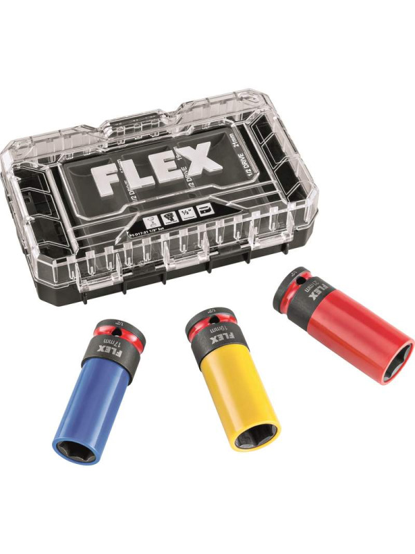 FLEX IW 1/2" 750 18-EC Set Akku-Schlagschrauber (inkl. Akkus & Nüsse) – Bild 4