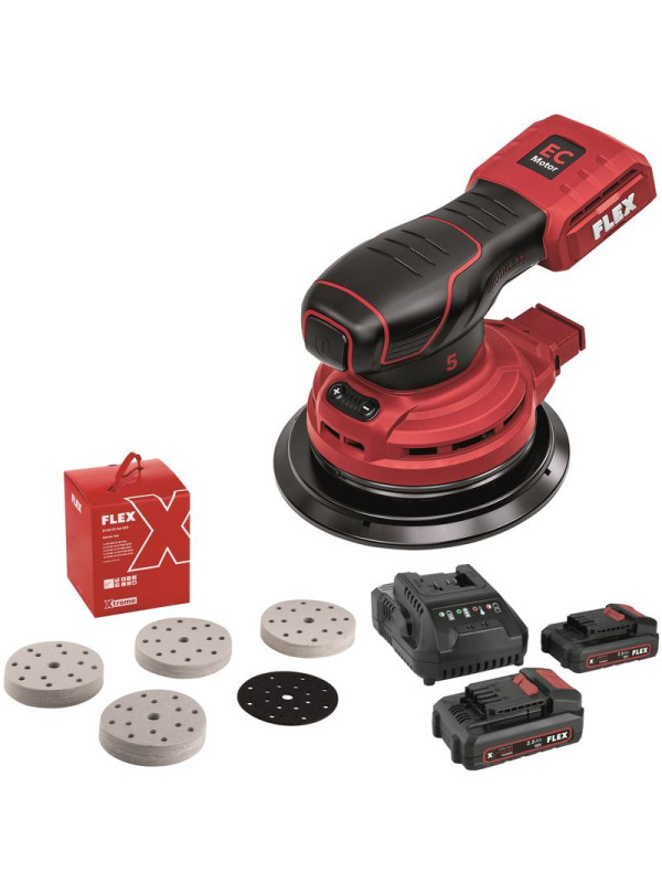 FLEX ORE 5-150 18-EC Set Akku-Exzenterschleifer (150mm, 5mm Hub)