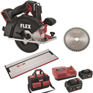 FLEX CSM 57 18-EC Set Akku-Metall-Handkreissäge 18V (inkl. Akkus & Schiene)
