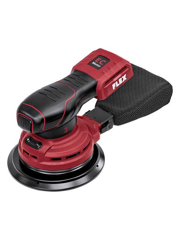FLEX ORE 3-150 18-EC ponceuse excentrique sans fil avec sac à poussière monté