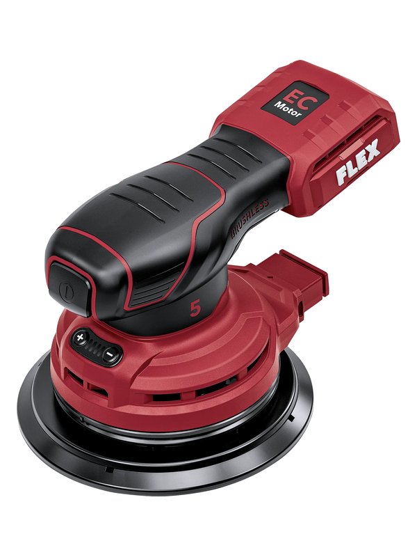 FLEX ORE 5-150 18-EC ponceuse excentrique sans fil 18V avec plateau de ponçage Ø 150 mm et raccord d’aspiration