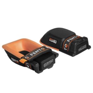 FENTO ORIGINAL Knieschoner mit orangefarbener Kappe und Klettbändern