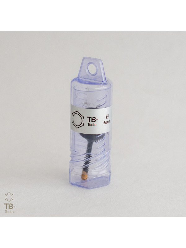 Profi Diamantbohrer 5 mm M14 GoldCut in der TB-Tools Schutzhülse mit Etikett