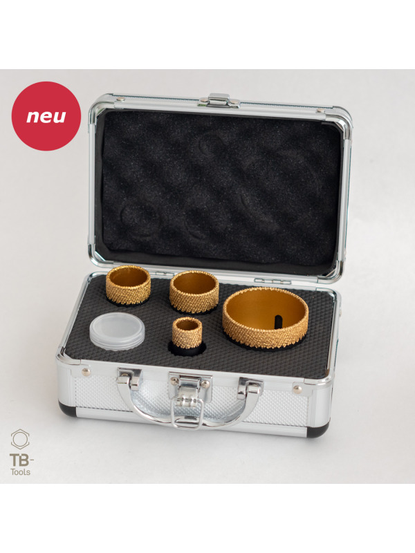 GoldCut Diamantbohrer Set M14 (20-60mm) Plattenleger inkl. Koffer