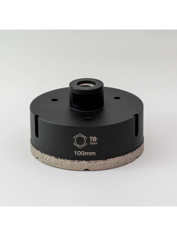 Profi Diamantbohrkrone 100mm M14 SilverCut für hartes Feinsteinzeug