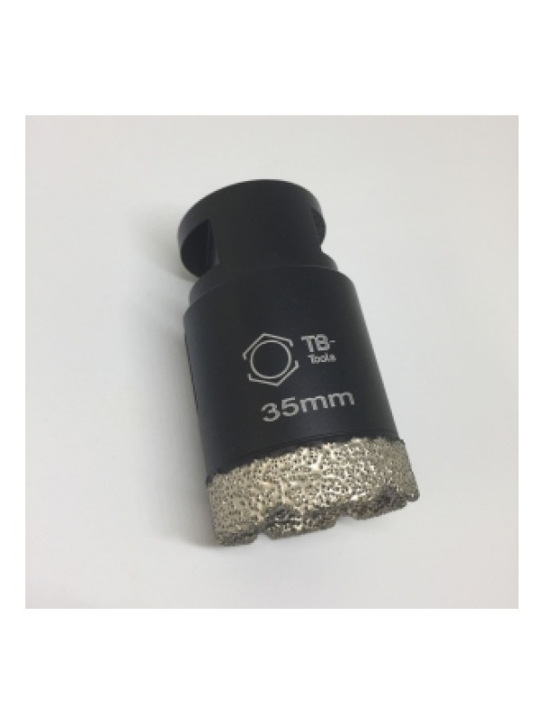 Profi Diamantbohrkrone 35 mm M14 SilverCut schräg von oben, Grössengravur sichtbar