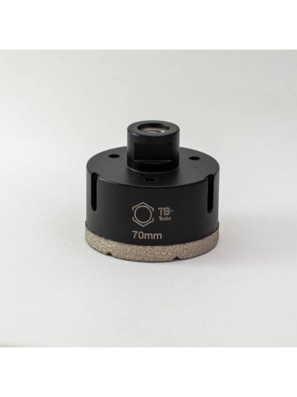 Profi Diamantbohrkrone 70mm M14 SilverCut für hartes Feinsteinzeug