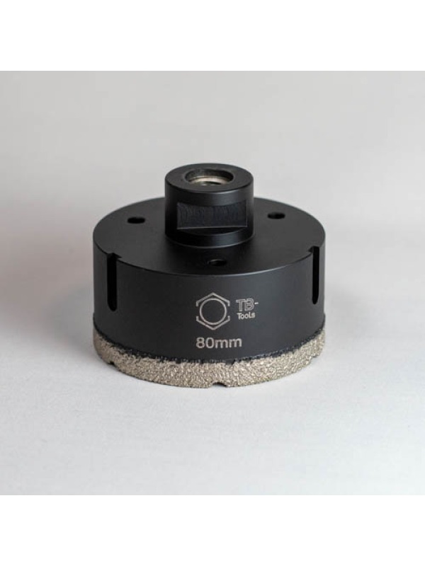 Profi Diamantbohrkrone 80mm M14 SilverCut für hartes Feinsteinzeug