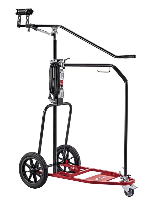 FLEX GM 340 Giraffen-Mobil, mobiler Arbeitsplatz für Wand- und Deckenschleifer, Gesamtansicht ohne Schleifer