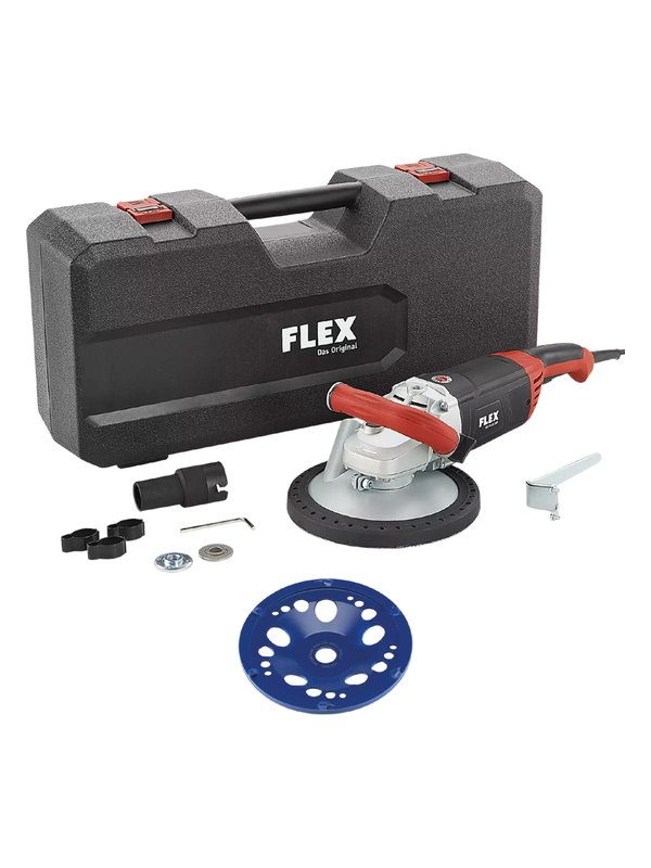 FLEX Betonschleifer LD 24-6 180 mit Transportkoffer, Zubehörteilen und PKD-Schleifteller Ø 180 mm