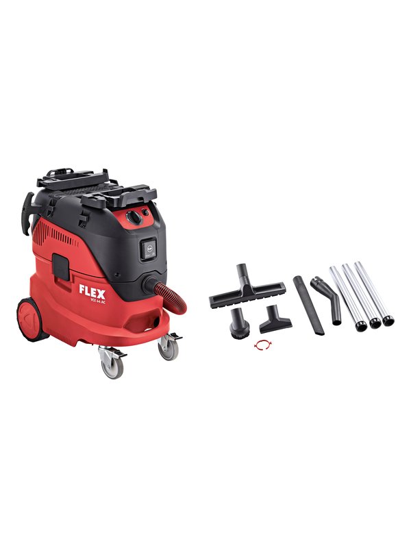 FLEX Industriesauger VCE 44 L AC-Set mit Bodendüse, Fugendüse, Saugrohren und weiteren Düsen
