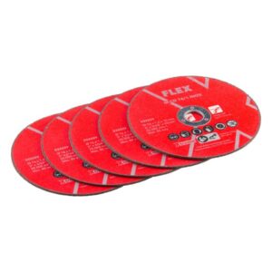 Fünf FLEX M-CD 76/1 INOX Trennscheiben Ø 76 mm, 1 mm, für Edelstahl und Stahl
