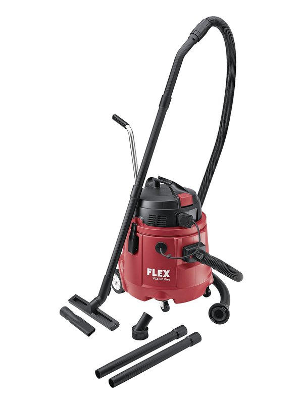 Aspirateur à eau FLEX VCE 50 WET avec tuyau d’aspiration, tubes d’aspiration et suceurs fournis