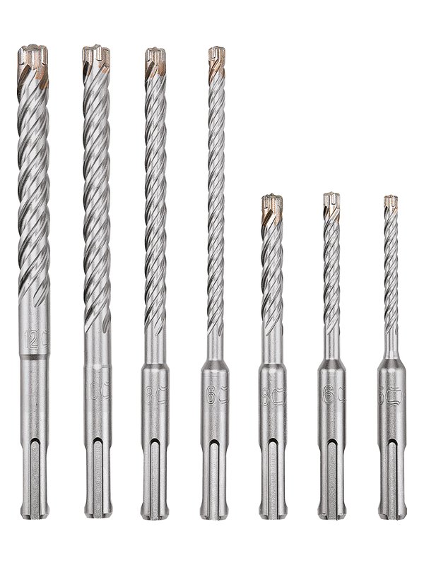 Set de forets SDS-plus FLEX HD 4-C D5-12 Xtreme Plus avec sept forets