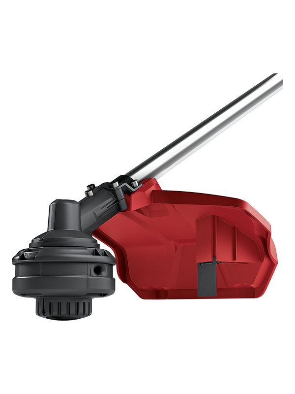 Fadenkopf und Schutzhaube des FLEX GLT 35 18-EC Akku-Rasentrimmers, Detailansicht
